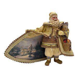 Thomas Kinkade Old World Santa "CHRISTMAS SNOWFALL"  Santa Claus 8” Figurine
